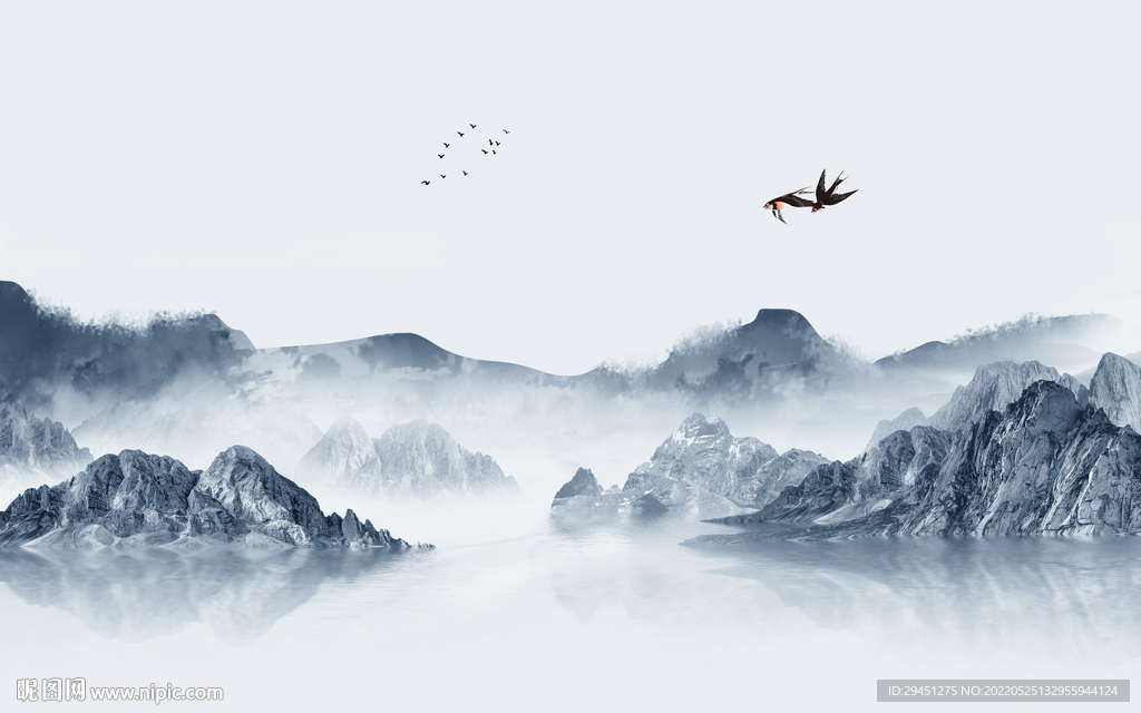 意境高清现代山水 TIF分层