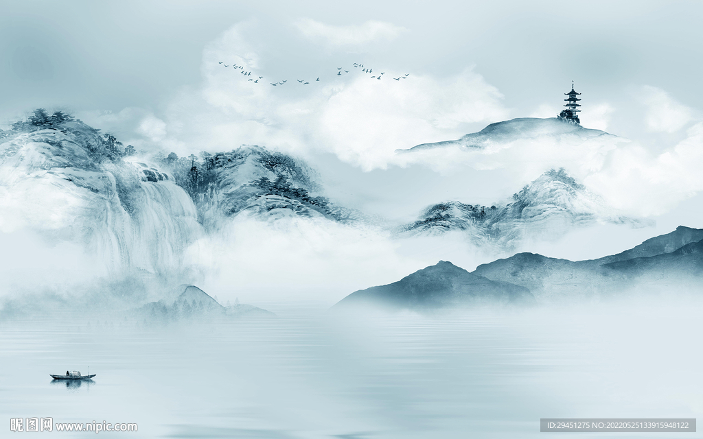 现代客厅简约山水 TIf分层