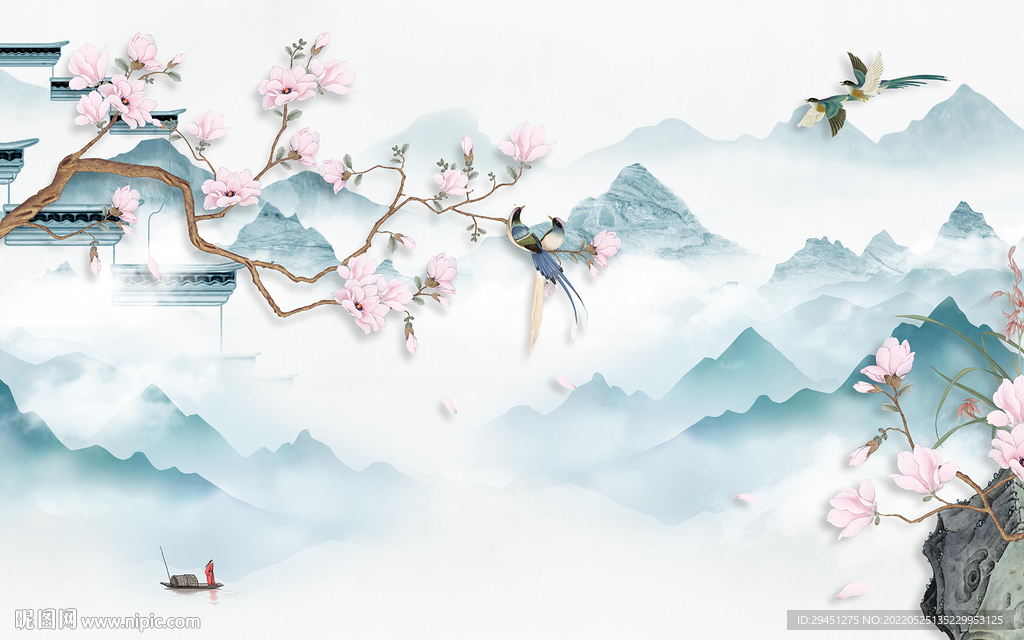 花鸟意境人气山水 TIf分层