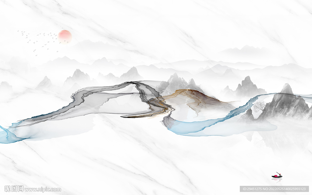 大气 高清简约山水 Tif分层