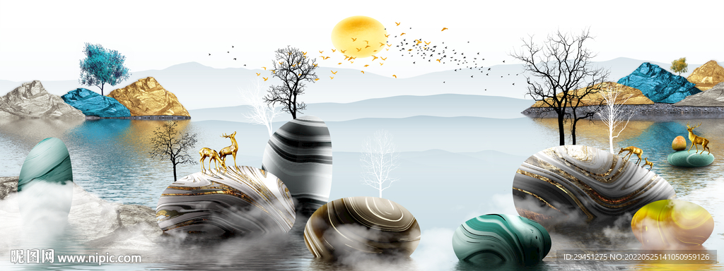 新款晶瓷装饰画 tif分层 