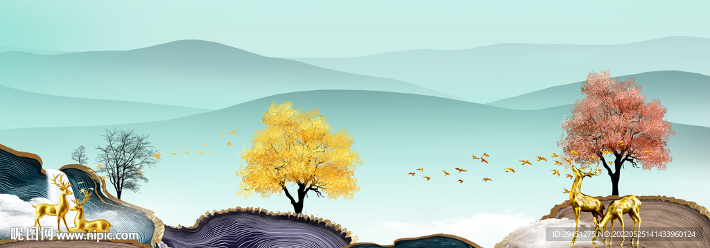 奢华晶瓷装饰画 tif分层 