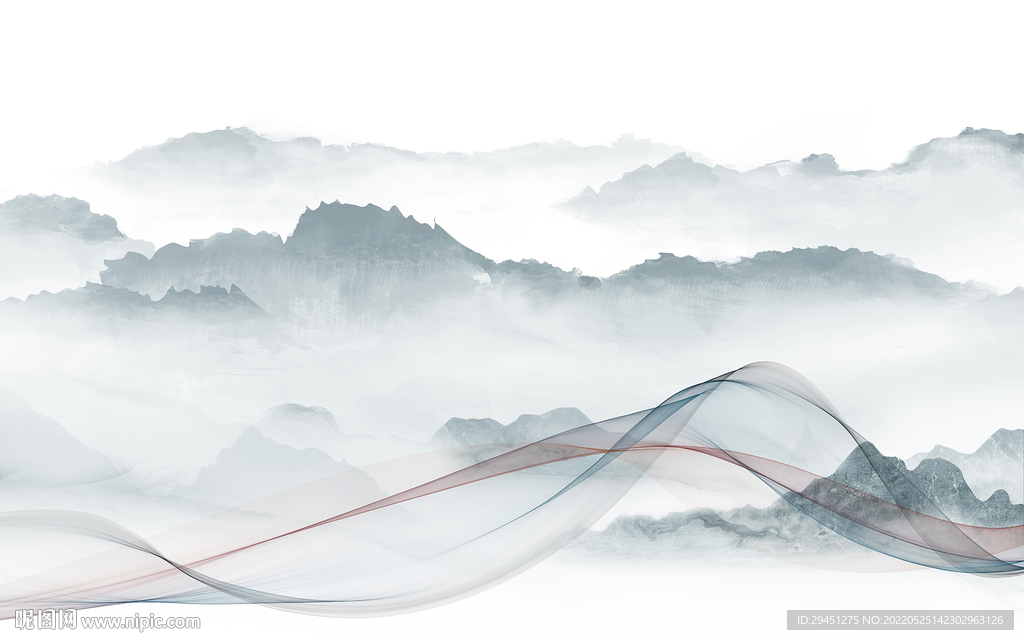 别墅客厅简约山水 TIf分层