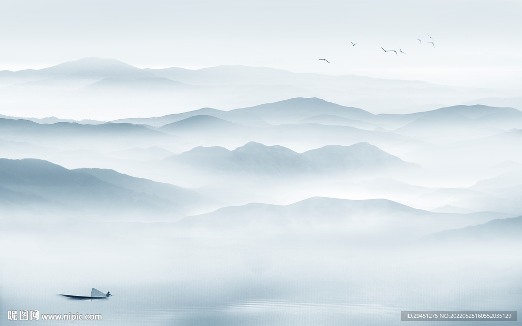 现代 新款客厅山水 Tif分层