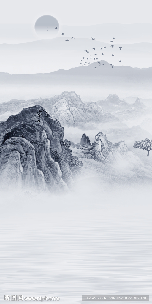 高清 意境中式玄关 Tif分层