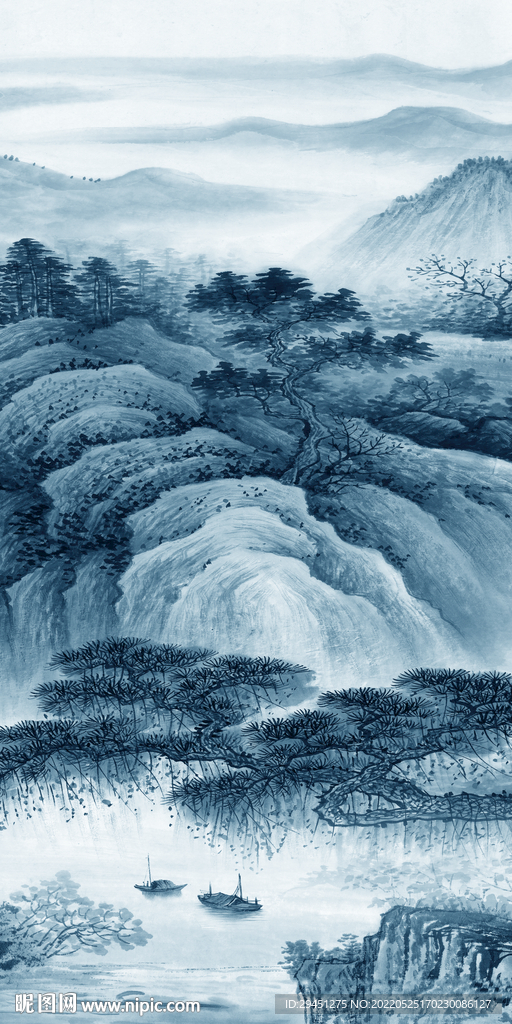 国画新品大气玄关 Tif分层