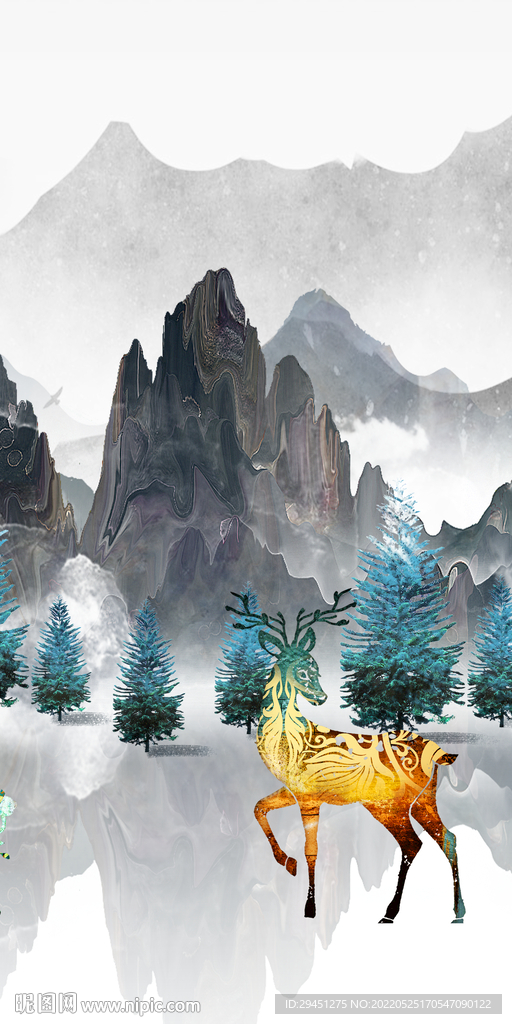 现代新品大气玄关 Tif分层