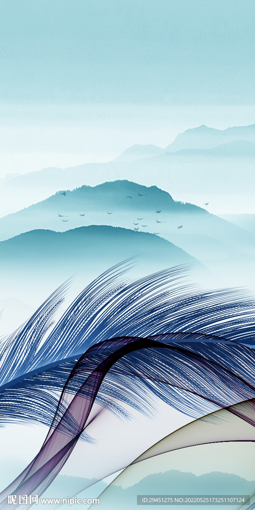 水墨中式新款玄关 Tif分层