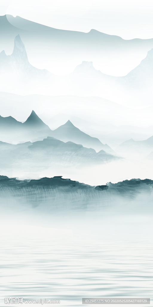 别墅 新品山水玄关 tif分层