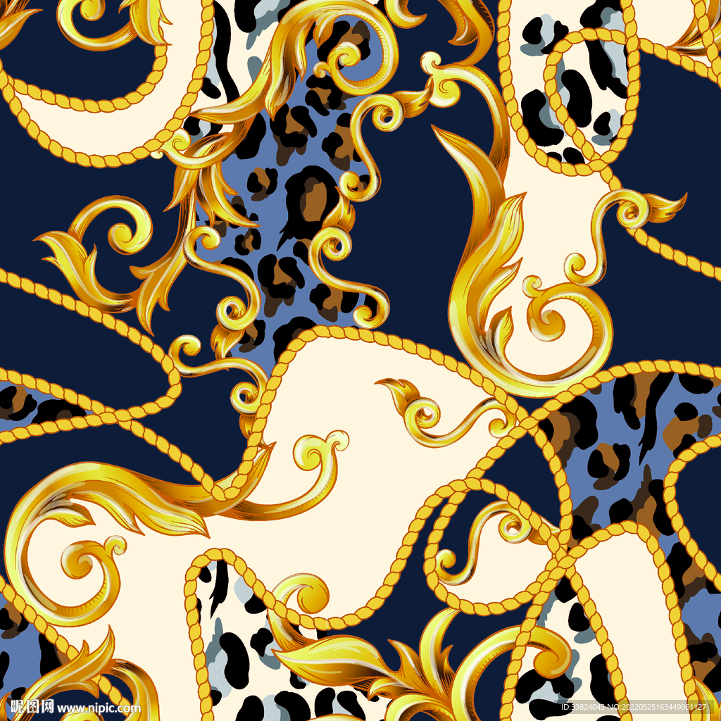 大牌链条豹纹 绳子