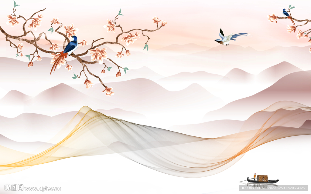 大气 现代意境山水 tif分层