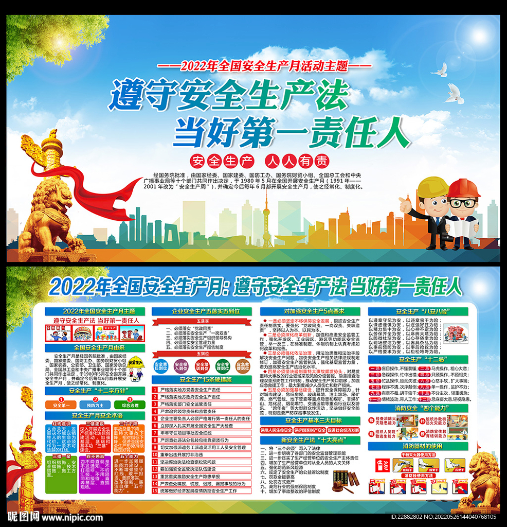 2022年安全月展板