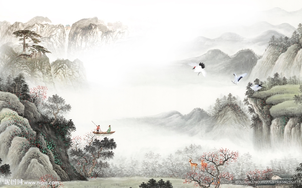 新款意境山水画 TIf分层