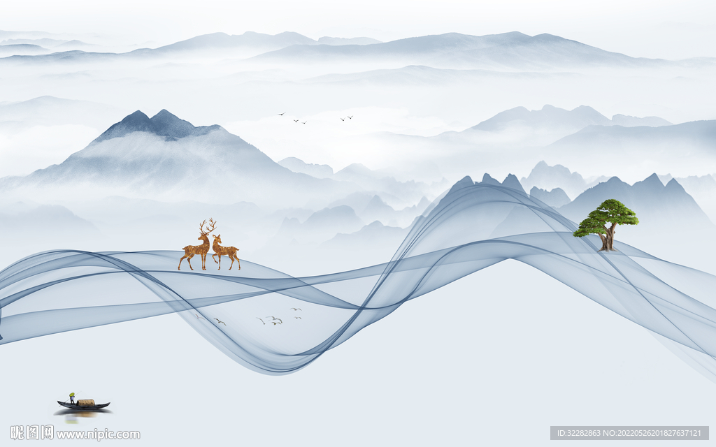 意境新品高清山水 TIf分层