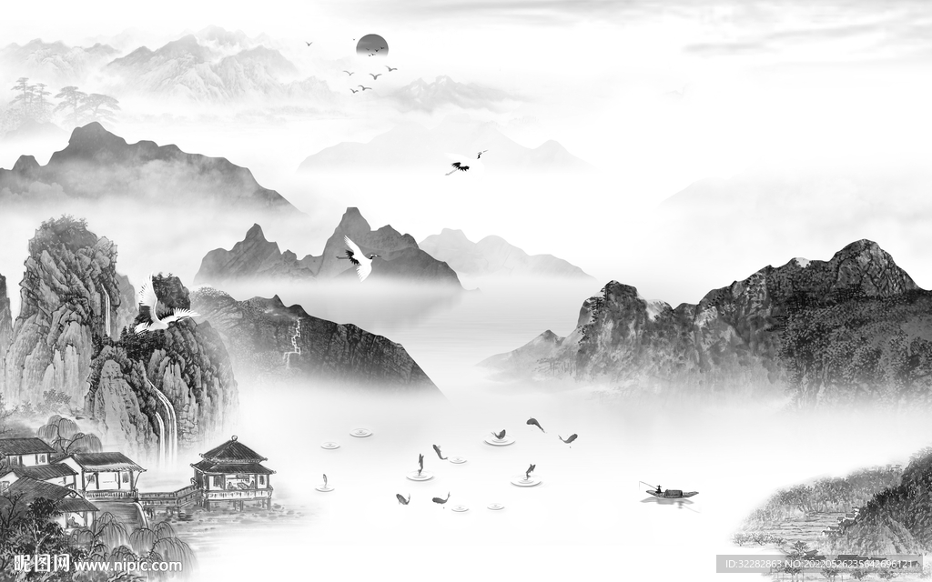 新款现代新山水画 TIf分层