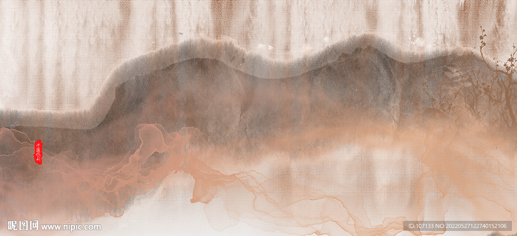 水墨画软膜天花