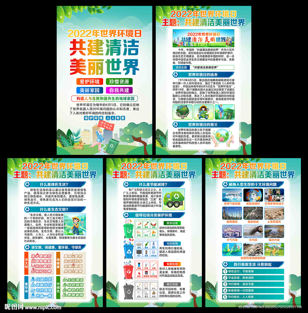 2022年世界环境日宣传展板