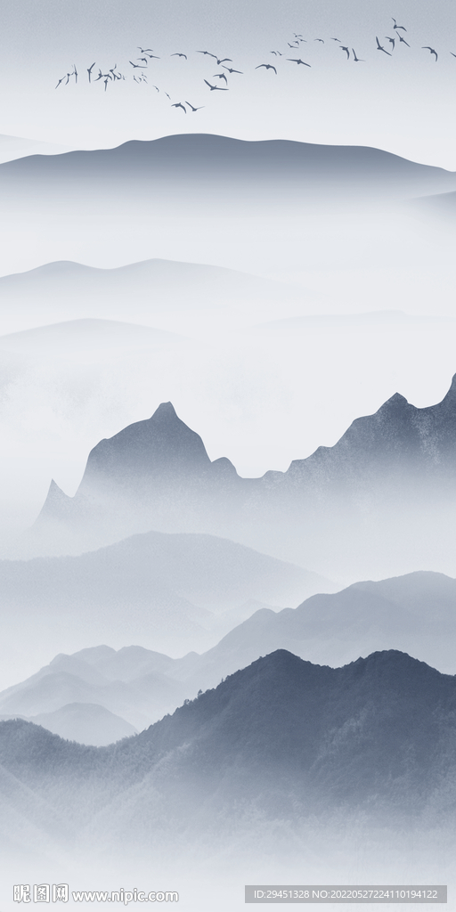 意境 最新玄关山水 TIf分层