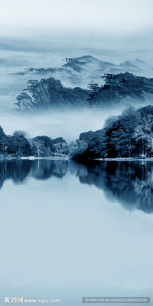 最新 意境玄关山水 Tif分层