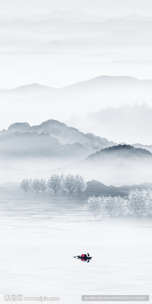 高端 最新玄关山水 TIf分层