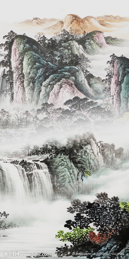 新款简约人气山水 TIf分层