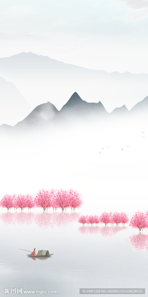 最新 简约人气山水 TIf分层