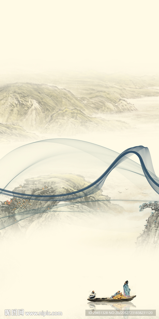 玄关简约人气山水 TIf分层