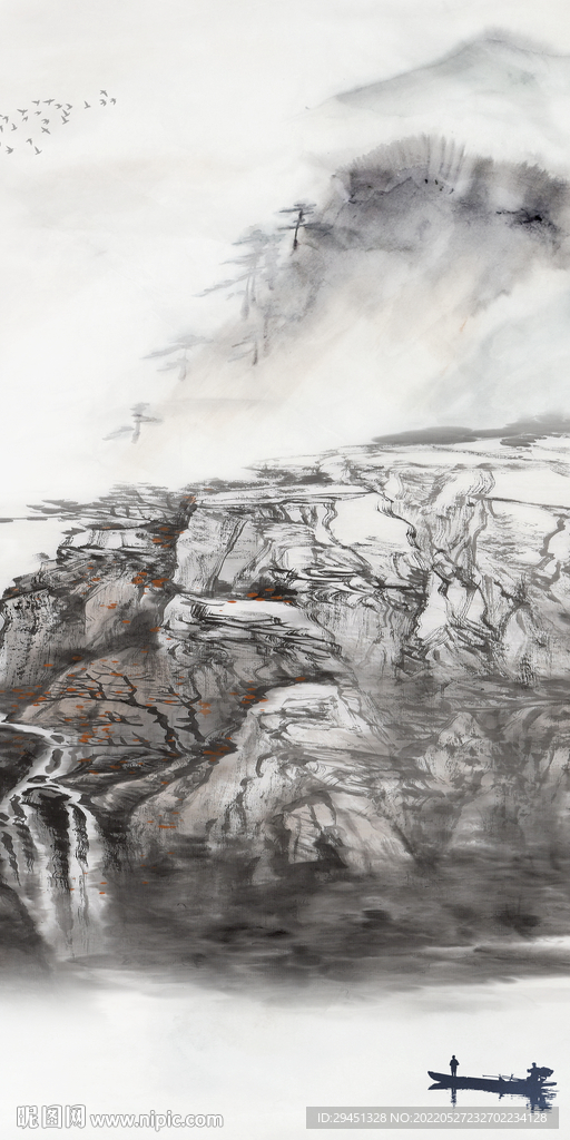 中式简约人气山水 TIf分层