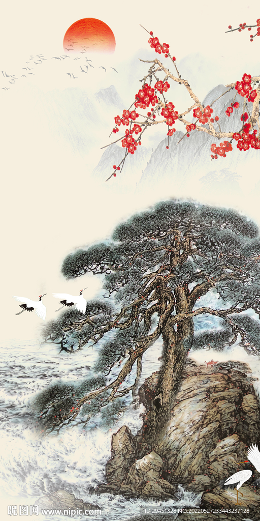 中式 最新玄关山水 TIf分层