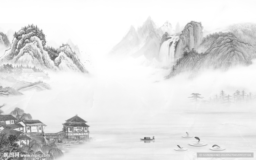 高大上现代新山水画 TIf分层