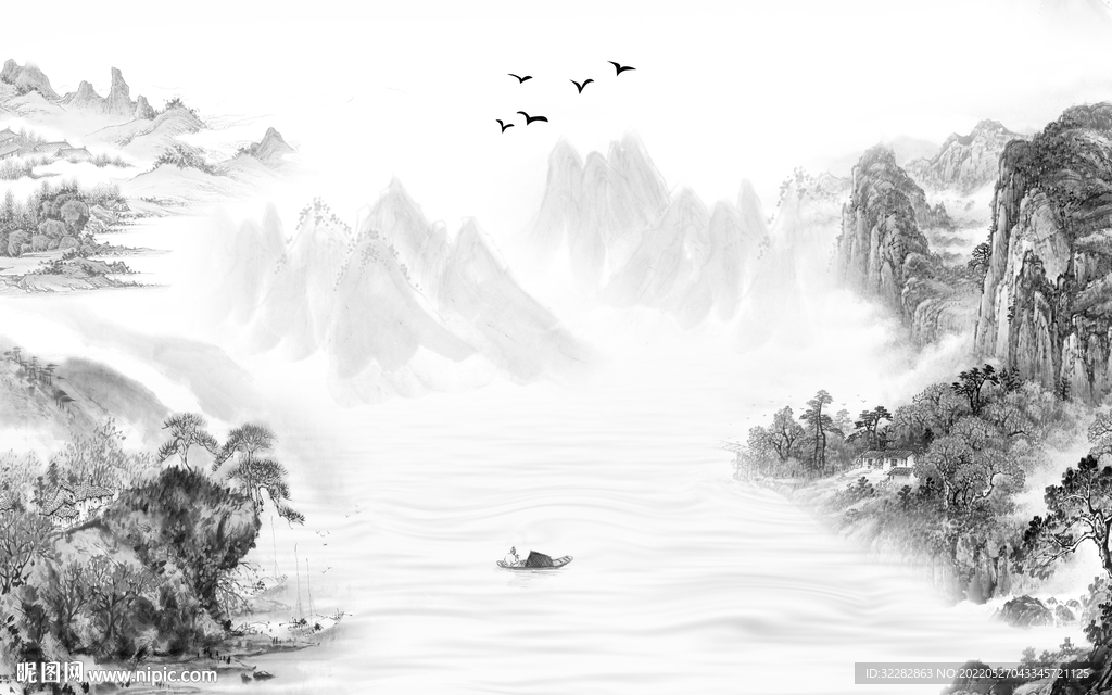 新品高端客厅山水 TIf分层