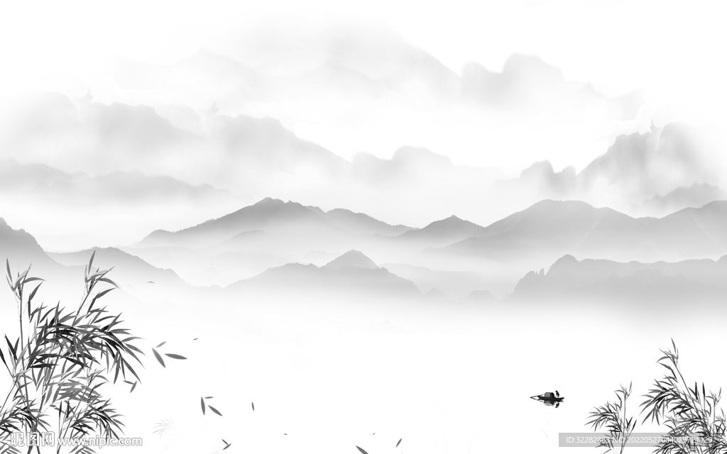 最新高端客厅山水 TIf分层