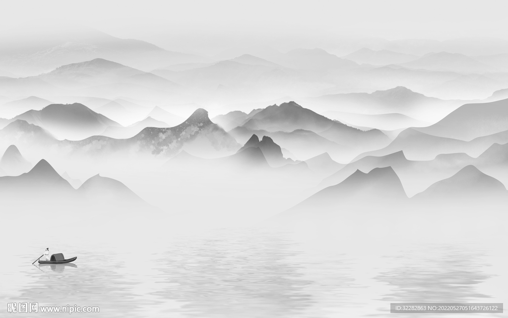 现代高端客厅山水 TIf分层