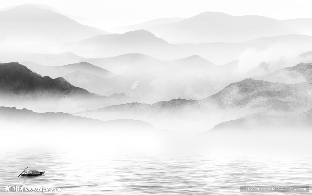 高大上高端新山水画 TIf分层