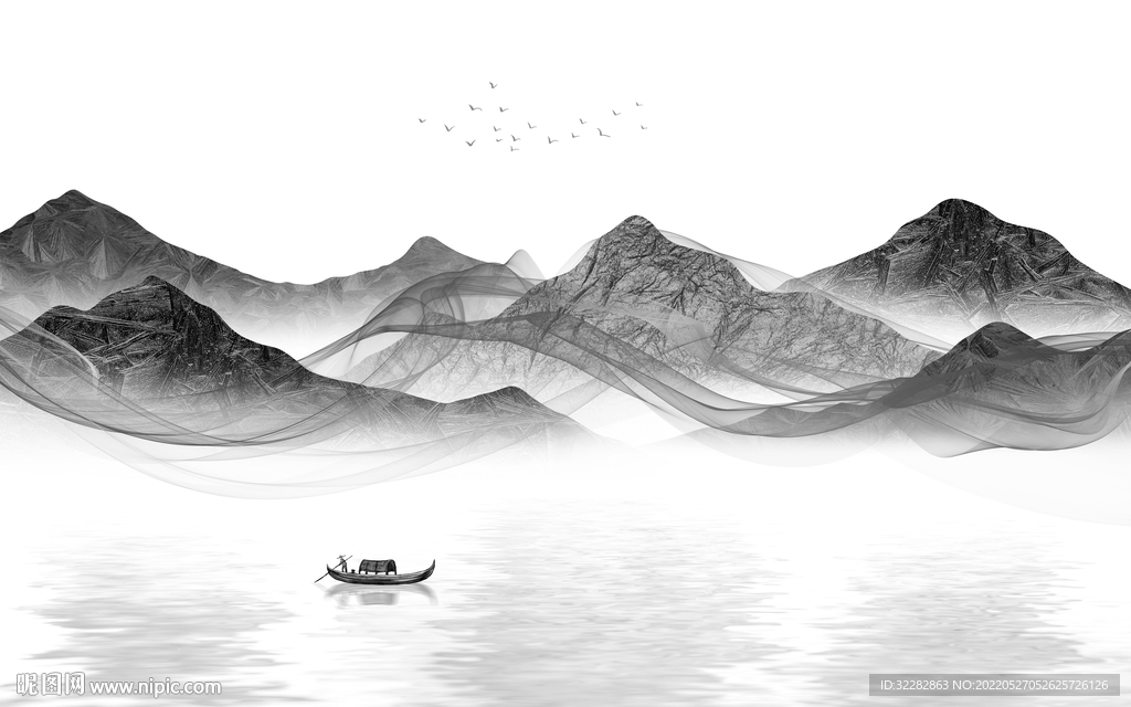 大气客厅高档山水 TIF分层