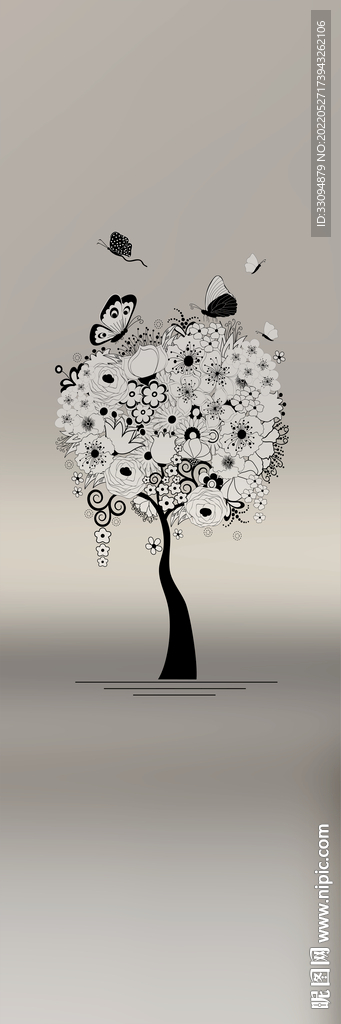 高清分层透明底平开门打印图