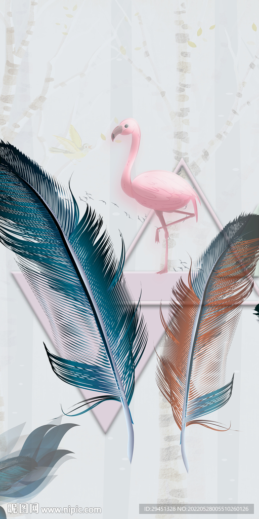 高清 玄关无框画 TIF分层图