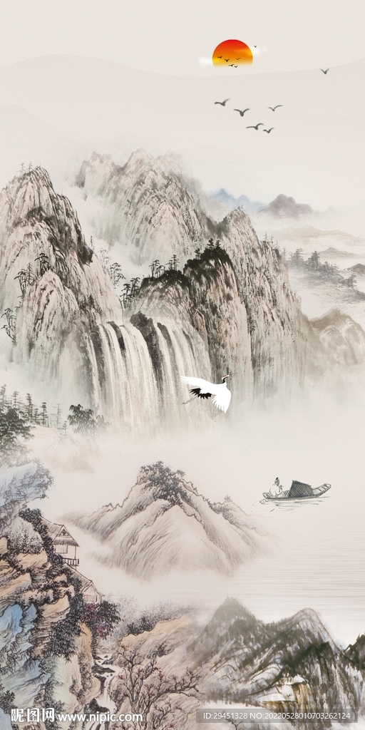 新款山水最新玄关 TIf分层