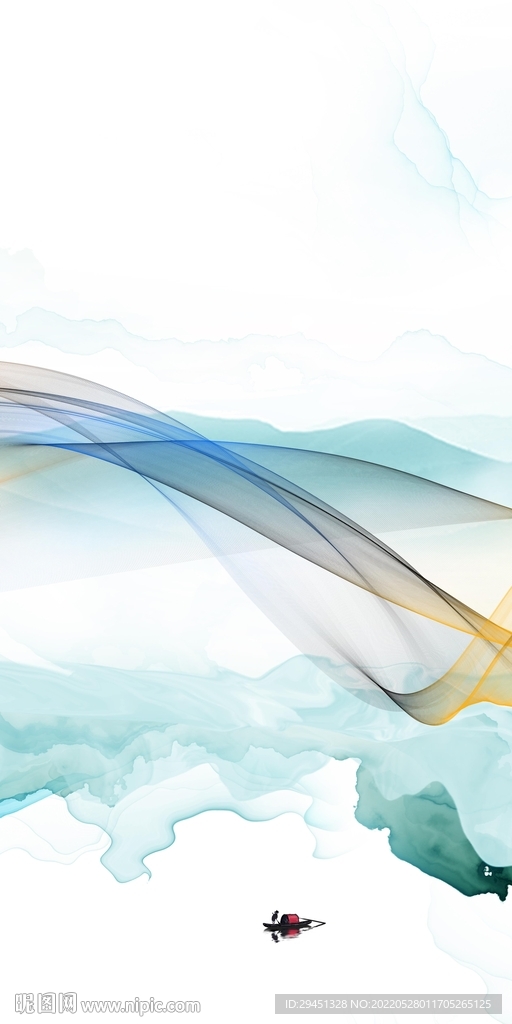 别墅中式最新山水 Tif分层