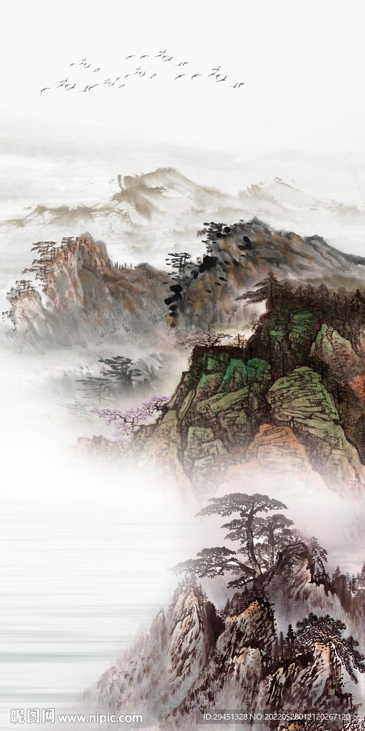 新上架玄关现代山水 TIf分层