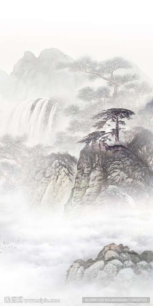 简约山水最新玄关 TIf分层