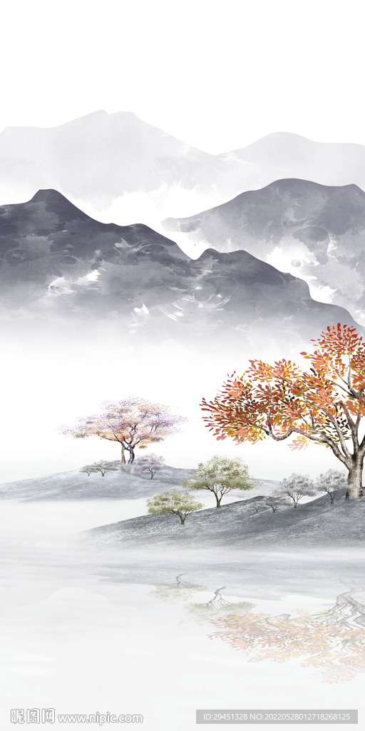 新款 中式最新山水 Tif分层