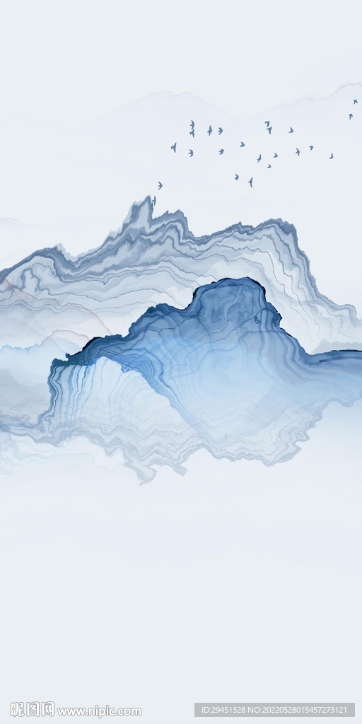 新款新中式画山水 TiF分层