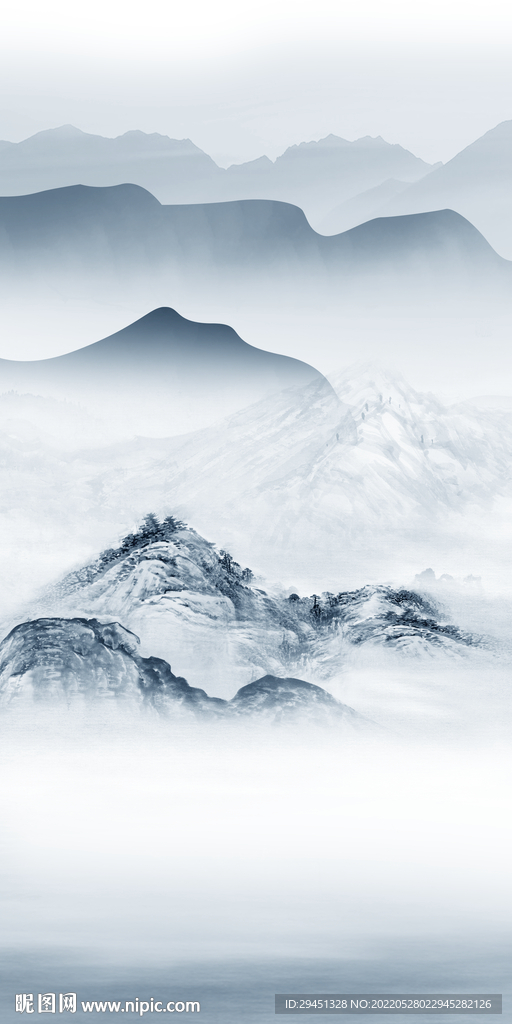 高端玄关最新山水 Tif分层