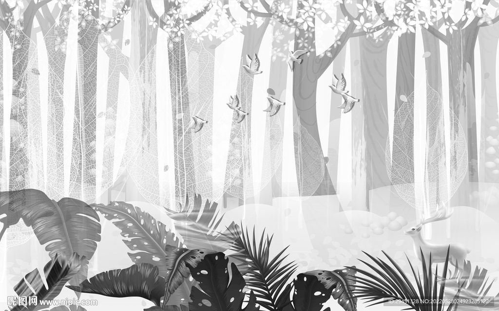 新品新欧式无框画 TIF分层