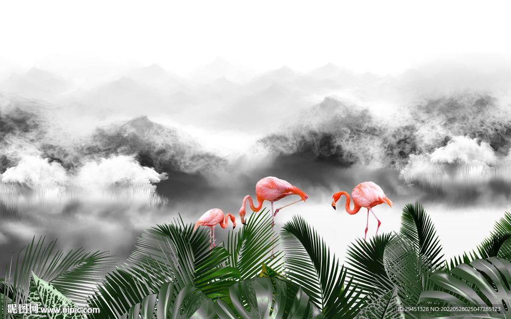 新款中式意境山水 TiF分层