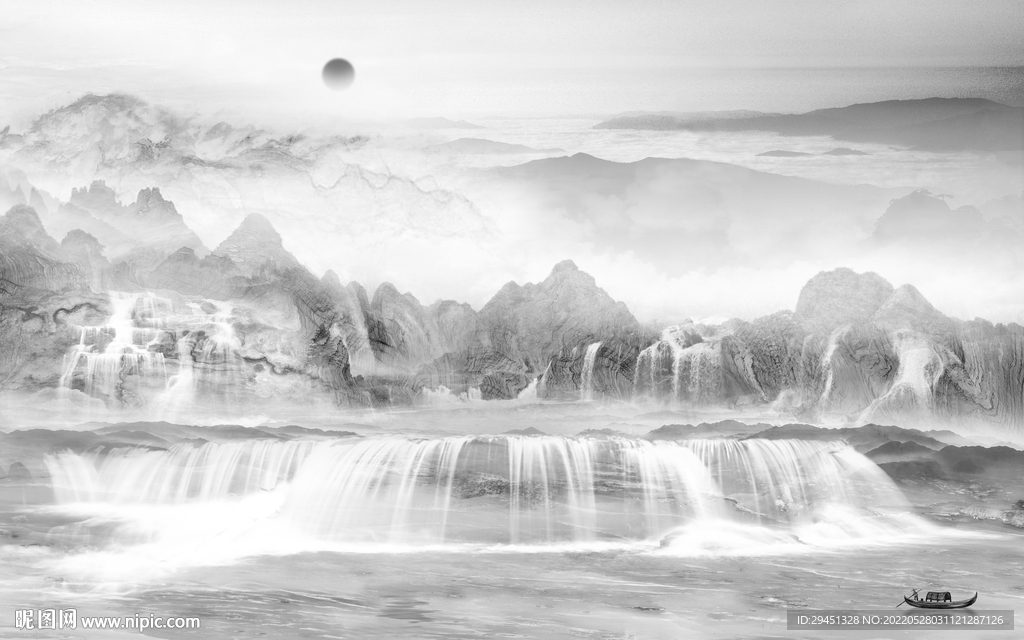 新中式山水最新框画 TiF分层