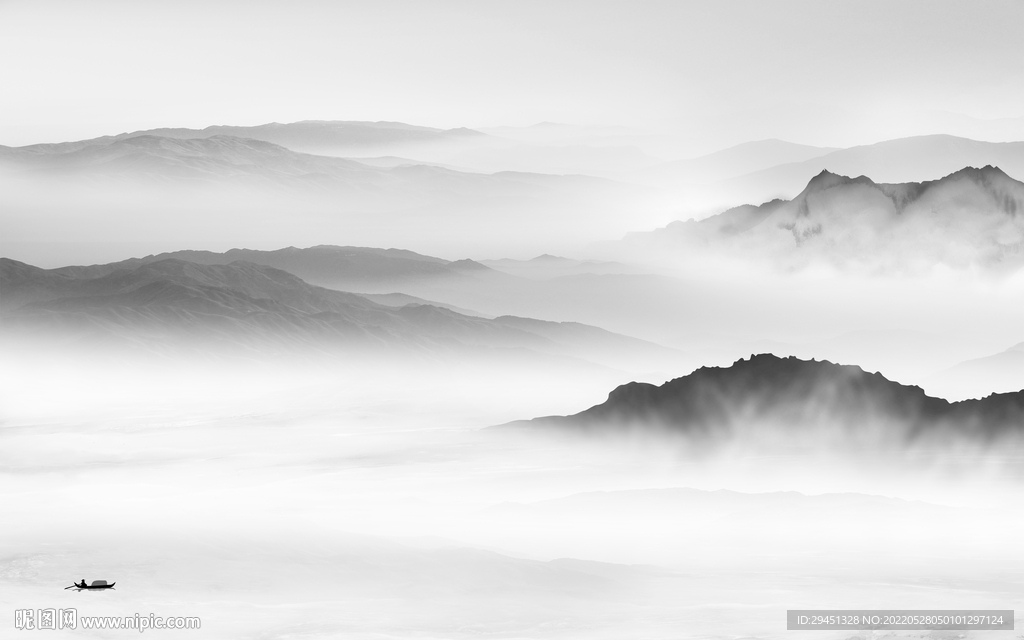 爆款简约新品山水 Tif分层