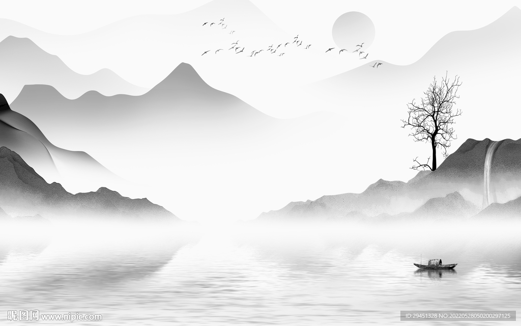 客厅新款意境山水 TiF分层