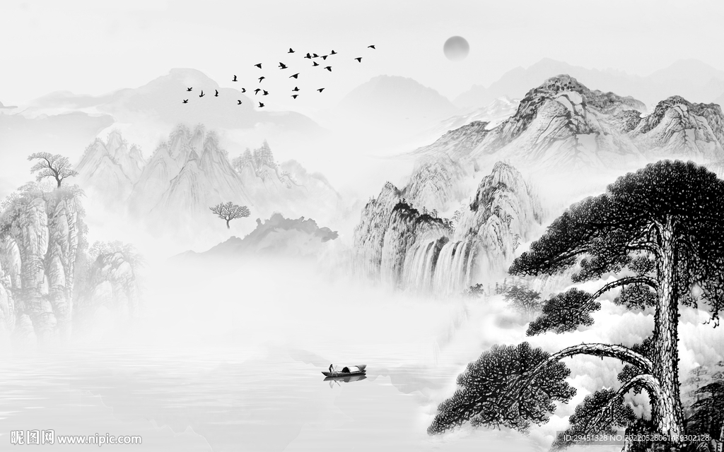 中国风人气风景山水 TIf分层